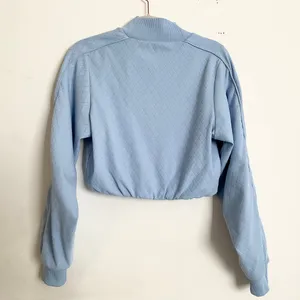 Alo Yoga Cropped Doubles Only Full Zip Jacket Seashell Blue S thumbnail 7