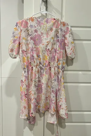 Blu Spero Mini Floral Wrap Dress thumbnail 3