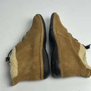 Lands End Womens Chalet Shearling Bootie Dark Chestnut Suede Ankle Boots Size 9 thumbnail 8