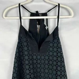 Athleta Black Eyelet Dunes Tank Top Small thumbnail 3