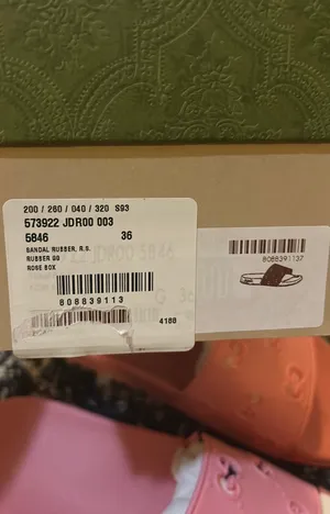 Gucci GG Slide Rubber Sandal Pink Size 36 thumbnail 4