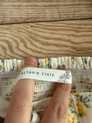 Altar'd State Floral Puff Sleeve Dress Size Small thumbnail 3