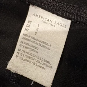 American Eagle Outfitters High Rise Leggings Stretch Pull-On Black Size Large thumbnail 3