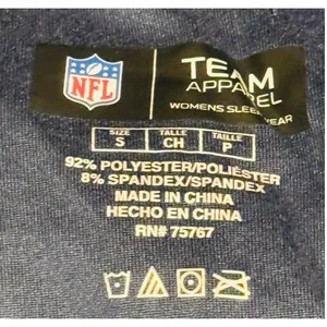 Dallas Cowboys NFL Hooded Sleep Shirt Women's Small Blue Long Sleeve Pajama Top thumbnail 6