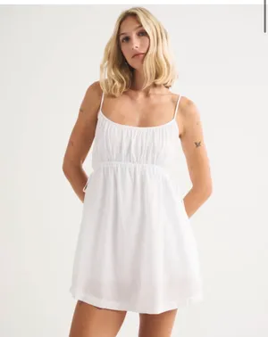 Ruched Channeled Skort Abercrombie thumbnail 2