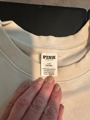 PINK Victoria's Secret Cream crewneck Palm Springs California thumbnail 3