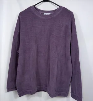 Boutique Purple Ribbed Oversized Top Large NWOT thumbnail 1