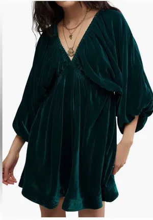 Free People Portia Velvet Mini Dress thumbnail 2