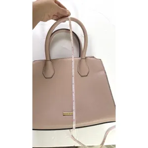 ALDO Womens Taupe Tan Satchel Handbag Structured Tote Shoulder Purse Scarf Charm thumbnail 9