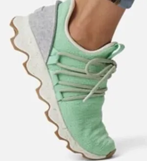Sorel Mint Green Knit Lace-Up Athletic Sneakers thumbnail 1