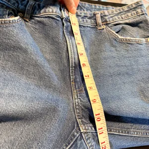 H‎ & M Size 16 Short 26" Inseam Straight High Waist Jeans Blue Denim Stretch thumbnail 7