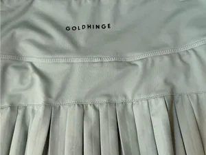 Gold Hinge Pleated Mint Green Women's Skirt thumbnail 7