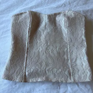✨ Dreamy Lace Corset Tube Top – Soft Ivory Fairycore Bustier Small 🤍✨ thumbnail 1