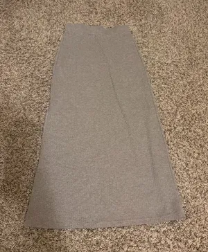 Halara Maxi Skirt Medium Light Brown Tan Pull On Ribbed Elastic Waist Neutral thumbnail 1