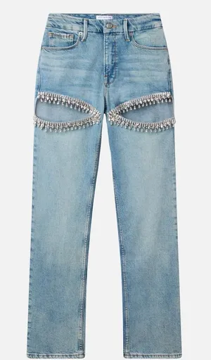 GOOD AMERICAN Good Icon Straight Diamond Jeans Size 4/27 NWOT thumbnail 1