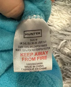 Hunter Original Short Dusty Petrol Sky Blue Socks Medium M thumbnail 4