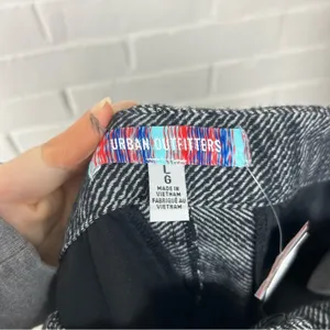 NWT Urban Outfitters Herringbone Wide Leg Knit Trouser Pants Size L thumbnail 3