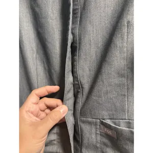 FIGS Scrub Top Womens Small Grey Technical Collection Mandarin Collar W18SW1010 thumbnail 2