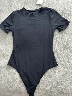 Quince Short Sleeve Second Skin T-Shirt Bodysuit Black Size S thumbnail 1