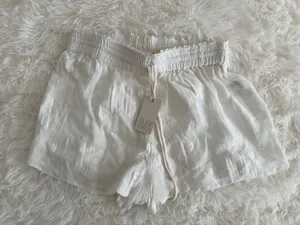 Surf Gypsy White Palm Tree Jacquard Shorts Size M thumbnail 1
