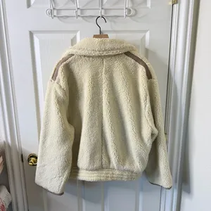 Free People We The Free Joplin Cozy Jacket Cream Sherpa‎ Coat Womens Size L thumbnail 10