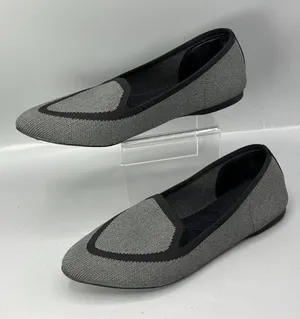 Birdies The Blackbird Flats Shoes Women 7 Gray Black Pointed Toe Slip On Comfort thumbnail 1