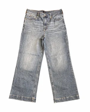 J.Crew Classic Wide-Leg Jeans Size 30 Light Wash High Rise Stretch Denim thumbnail 1