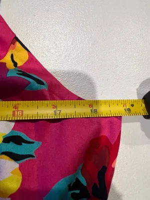 Isaac Mizrahi for Target bold floral pink spaghetti strap sundress size 14 thumbnail 8