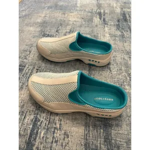 NIB Easy Spirit White Blue Traveltime 425 Athletic Clogs Women's 7 Wide thumbnail 5