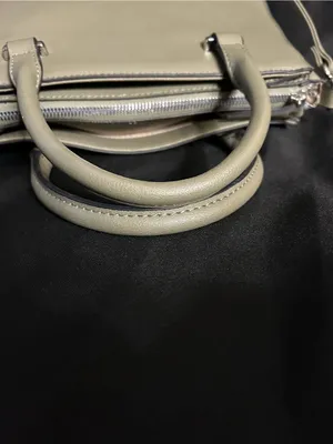 Nine West Olive Green Leather Multi-Pocket Satchel Shoulder Bag Handbag Purse thumbnail 9