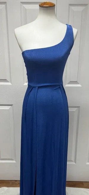 Lucy in the Sky - Blue One Shoulder Maxi Dress -Size XS‎ - NEW Without Tags. thumbnail 1
