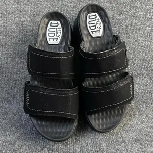HEY DUDE DELRAY SLIDE CLASSIC BLACK PLATFORM SLIP ON SANDALS thumbnail 2