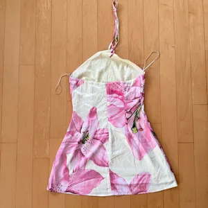 Princess Polly Gardens of Eden yellow floral halter mini satin dress thumbnail 3
