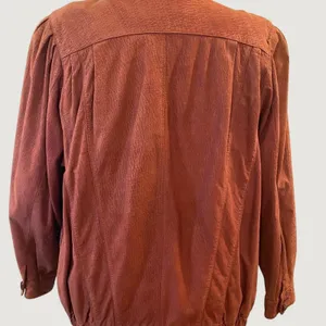 Vintage Jasmin Jonquet Rust Genuine Cowhide Leather Jacket Slouchy 80s L thumbnail 2