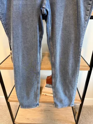 Abercrombie & Fitch The Slim Straight Ultra High Rise Jeans, 35/ 20 Long thumbnail 3