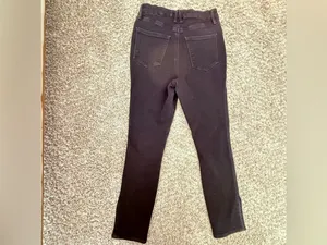 Good American Women’s Jeans Size 8/29 Side Slit Skinny Leg High Rise Black thumbnail 3