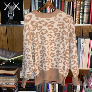 Aerie Leopard Buttercream oversized Sweater thumbnail 6
