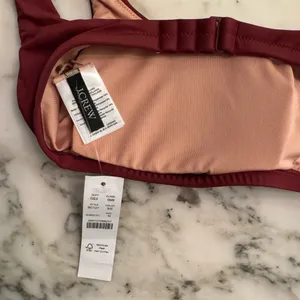 NWT J.Crew Square-Neck Bikini Top – Sienna Brown – Size Medium (Sold Out!) thumbnail 9
