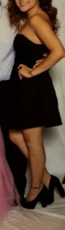 Express Black Strapless Dress thumbnail 5