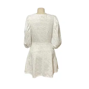 NICHOLAS Danni Bow-detailed Broderie Anglaise Mini Dress White Size US 8‎ thumbnail 8