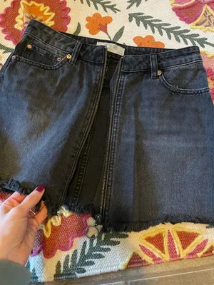 Free People Zip It Up Skirt Denim Vintage thumbnail 4