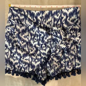 ZARA‎ Knotted Printed Tassel Wrapped Skort Size XS thumbnail 8