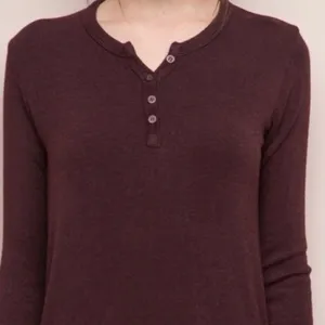 ✨ Brandy Melville Callan burgundy long sleeve✨ thumbnail 2