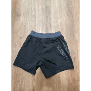 Adidas Women Black Grey‎ Athletic Training Shorts Three Stripes Graphic Small thumbnail 3