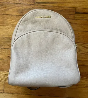 Michael Kors Light Pink Pebbled Leather Backpack with Gold Logo thumbnail 1