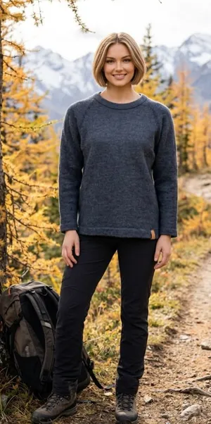 Paka Royal Alpaca Blend Sweater Womens Small Gray Handmade Pullover thumbnail 1
