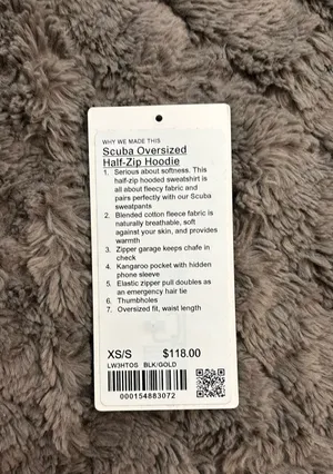 Lululemon Black Scuba Half-Zip Gold thumbnail 4