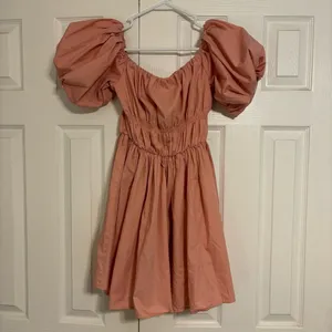 Abercrombie Pale Pink Puff Sleeve Mini Dress thumbnail 2