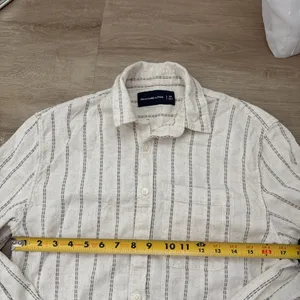 Abercrombie and Fitch Linen Stripes Button Down Shirt thumbnail 3