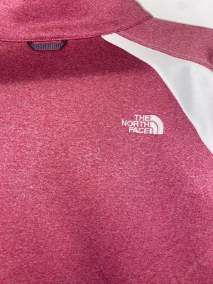 The North Face Pink White Colorblock Full Zip Fleece Jacket L thumbnail 7
